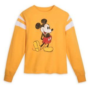 Disney Store Mickey Mouse Semi-Cropped Pullover Top Shirt Womens Size S